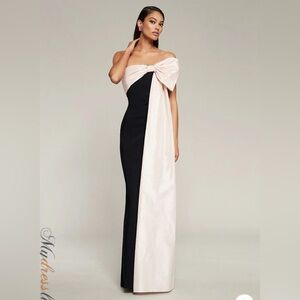 Frascara 4029 Elegant Silk Gown with Pink Silk Bow size 4